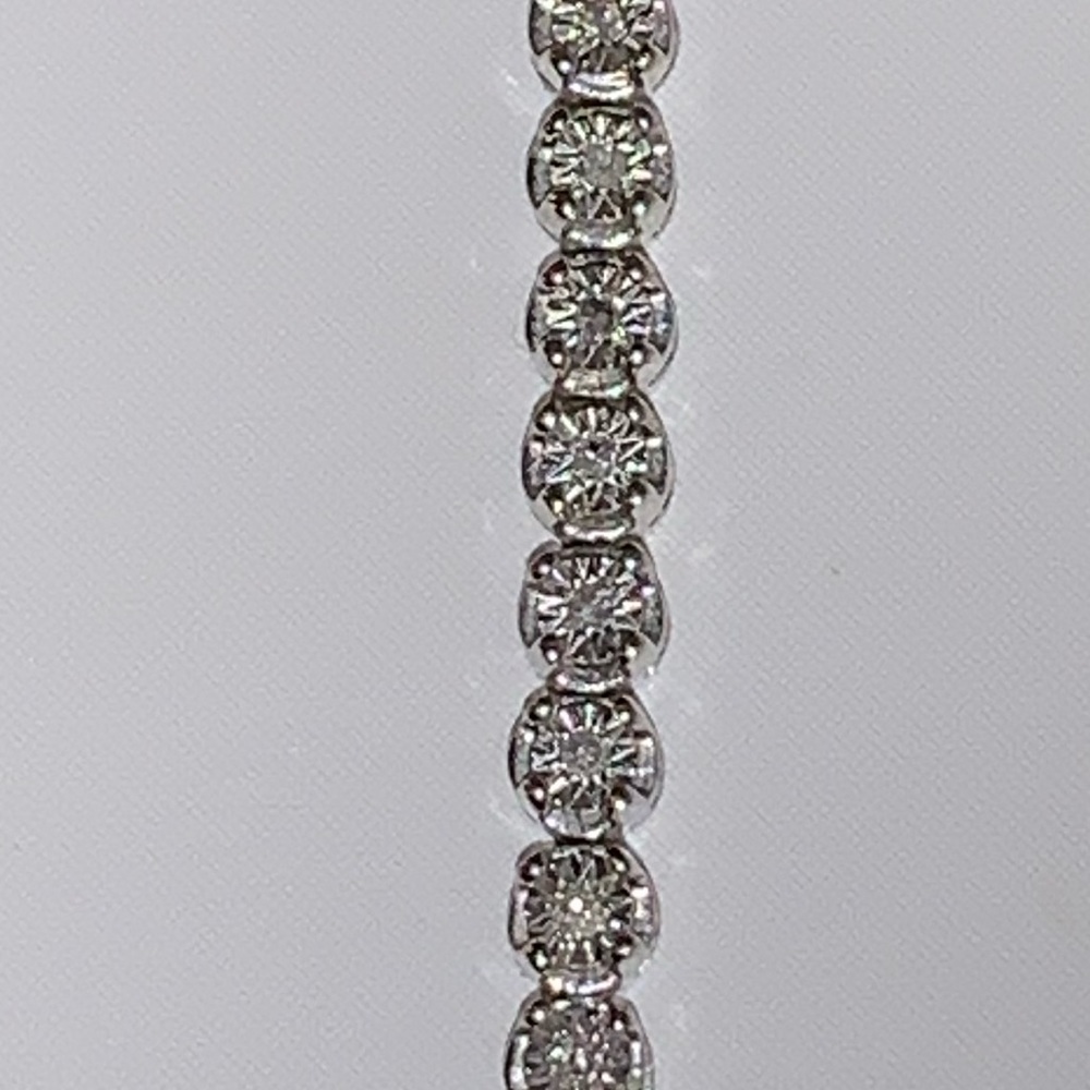 Silver 1/4 Cttw Diamond Round Tennis Bracelet